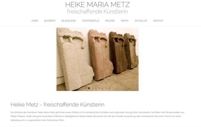 Relaunch der Website von Heike Metz I freischaffende Künstlerin