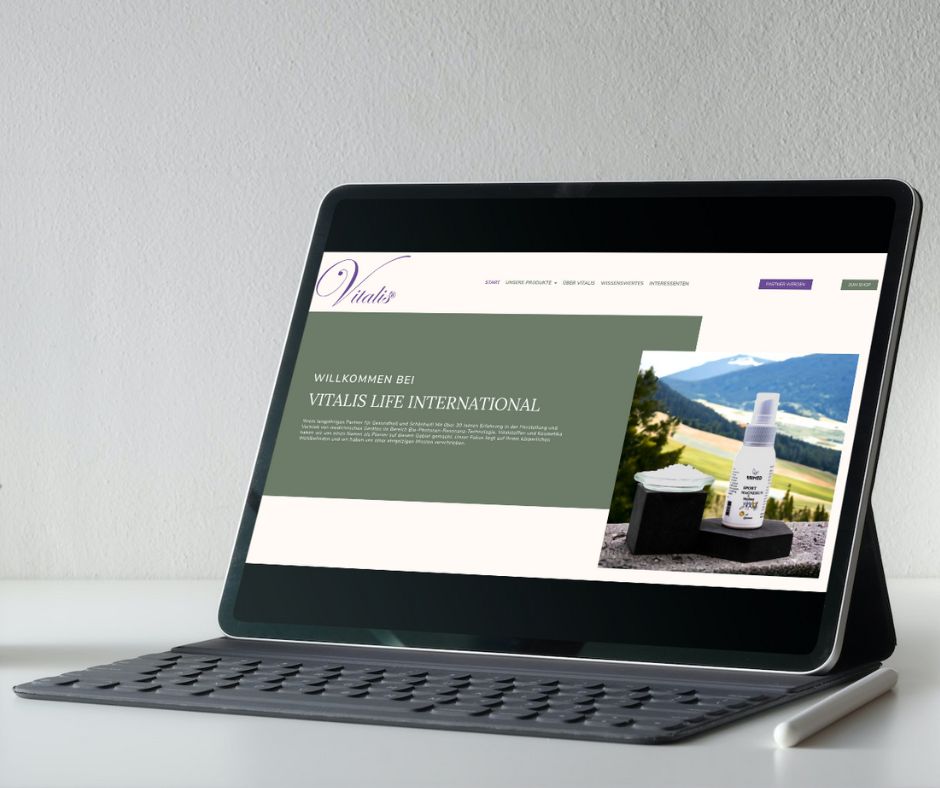 Neues Website-Design mit integriertem Onlineshop für Vitalis-life!
